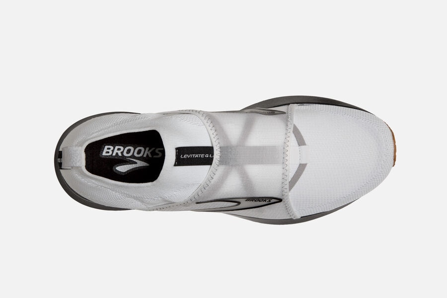 Brooks Running Shoes Mens White/Black - Levitate 4 LE Road - 0281-QOUEL